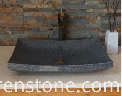 grey stone vessel sinks